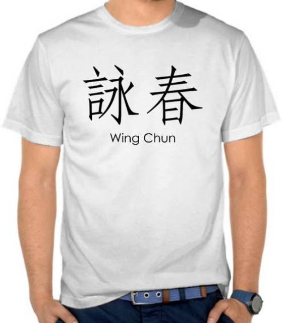 KAOS COMBED 30S WING CHUN BAJU TSHIRT BELA DIRI