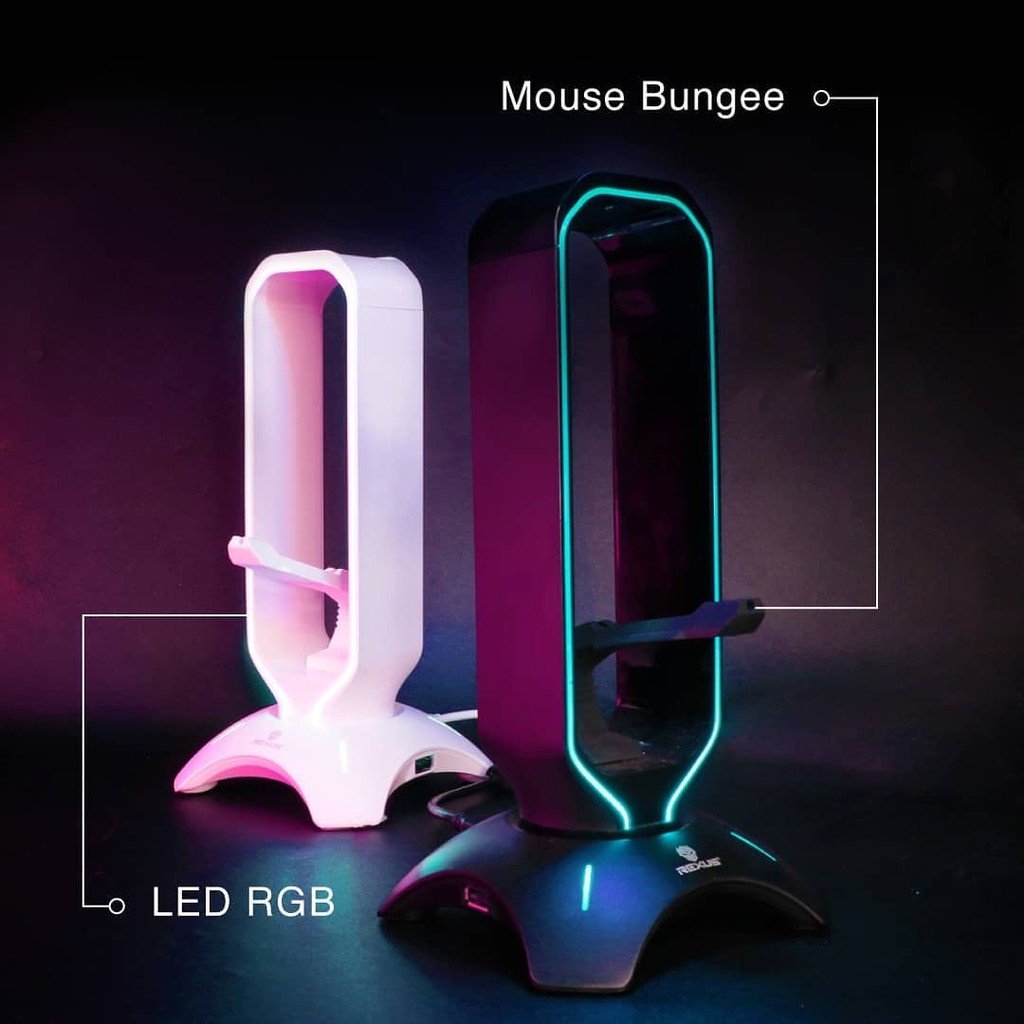 Rexus Bungee J3 RGB Headset Stand with USB Hub