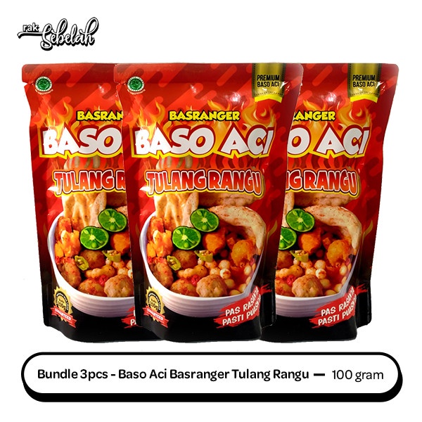 

Bundle 3pcs - Baso Aci Tulang Rangu Basranger 200gr Makanan Instan Siap Saji | Ready to Eat | Rak Sebelah