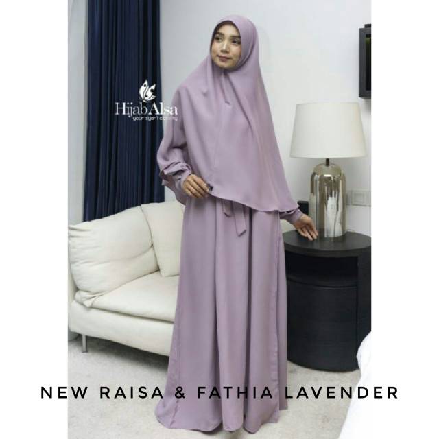 Gamis New Fathiya Syari Dress Muslim Lavender Peach