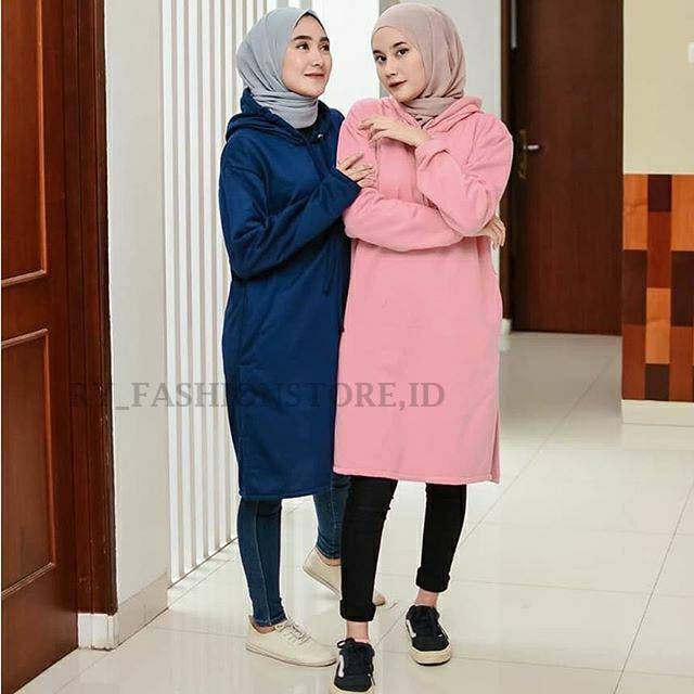 RY HOODIE POLOS WANITA/TUNIK HOODIE/LONG SWEATER