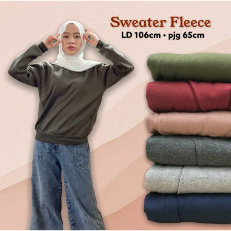 Ranita Basic Sweater - Sweater polos bahan fleece