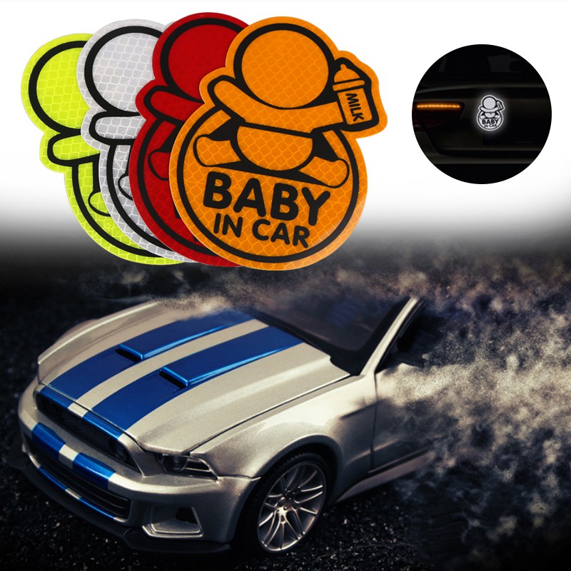 Kepribadian mobil, Kepribadian mobil bayi Guan Yuanguang stiker reflektif, Stiker peringatan reflekt