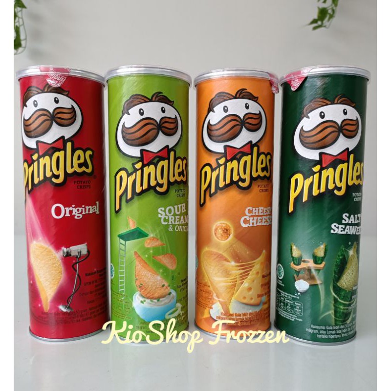 

pringles 107 gram/pringles/original/seaweed/keju/onion/barbeque