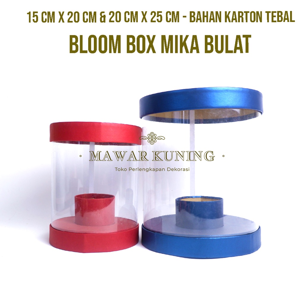 

[ 15 CM x 20 CM & 20 CM x 25 CM ] Bloom Box Mika Bulat / Kotak Bunga Kado Hantaran Nikah