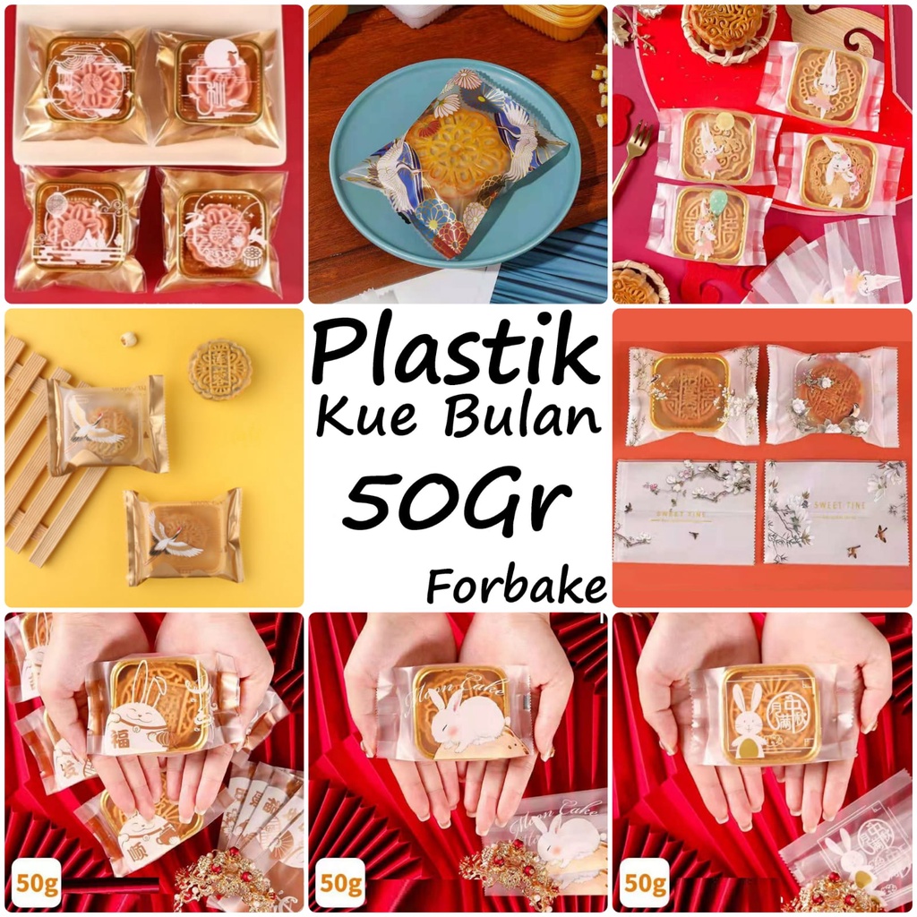 Plastik MoonCake 100pc Cookies Packaging Kue Nastar Nanas 50gr 50 gram