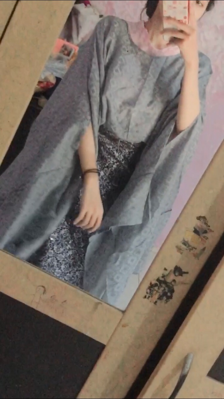 Setelan Rnb Long Kaftan Viscose + Lurik Tenun Batik Tuman Solo