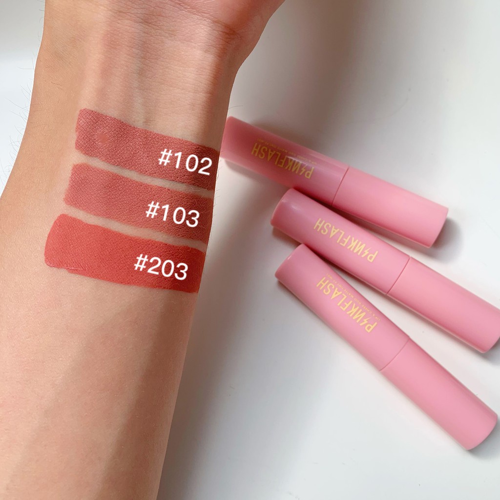 PINKFLASH OhMyKissAiry Kiss Air Matte Liquid Lipstick Transferproof Lip Tint #204 Long-lasting Lipgloss