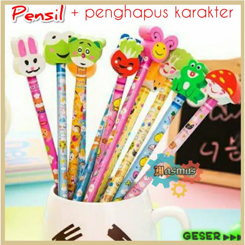 

Pensil Lucu Karakter Motif Pensil Hapus Motif hewan