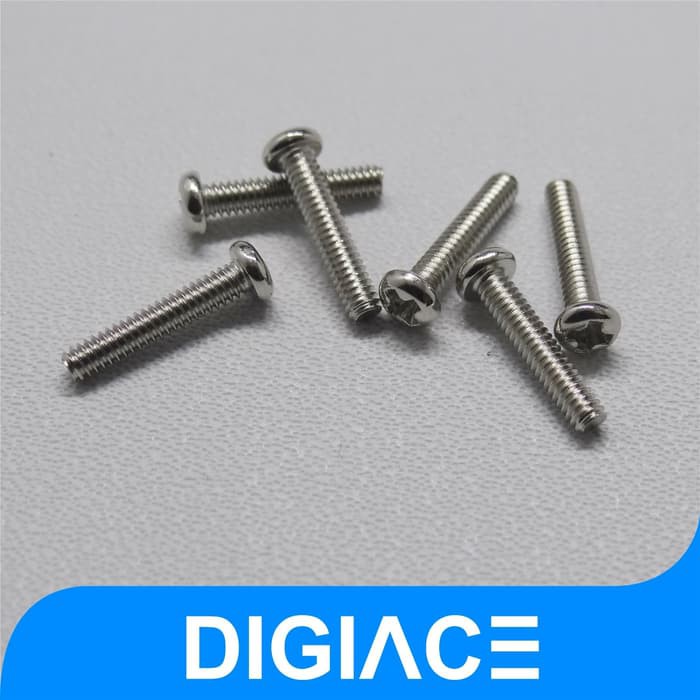 Baut M2 2x10 1cm tanpa mur / baut 10mm