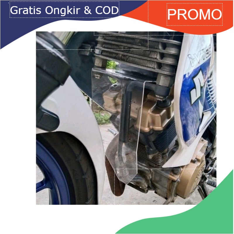 mika akrilic tutup busi satria fu cover pelindung mesin satria fu