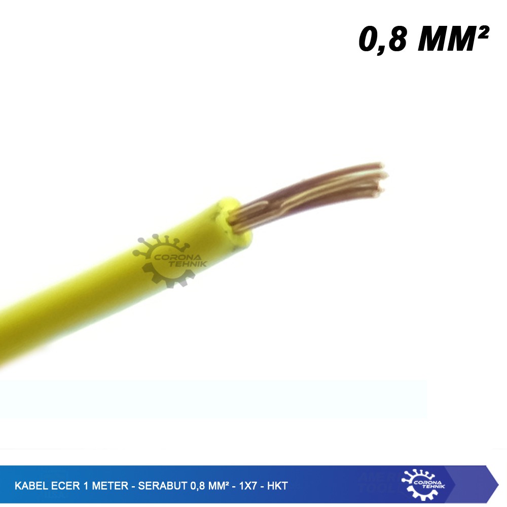 Kabel Ecer 1 Meter - Serabut 0,8 mm² - 1x7 - HKT