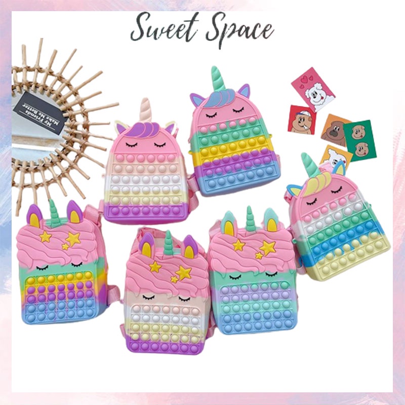 TAS RANSEL POP IT ANAK | TAS PONY BAG GEMOY BESAR TAS SEKOLAH [SWEETSPACE]