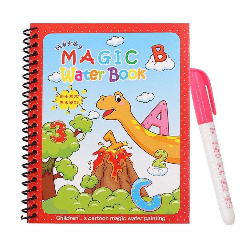 (pimenova) Magic water book reuseable book buku mewarnai pena air coloring