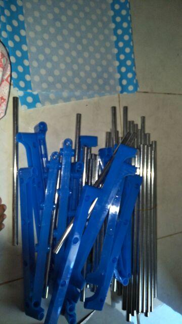 (r05 Double) Rak Buku Rak Portable Serbaguna 2 Sisi (mudah Dibongkar Pasang)