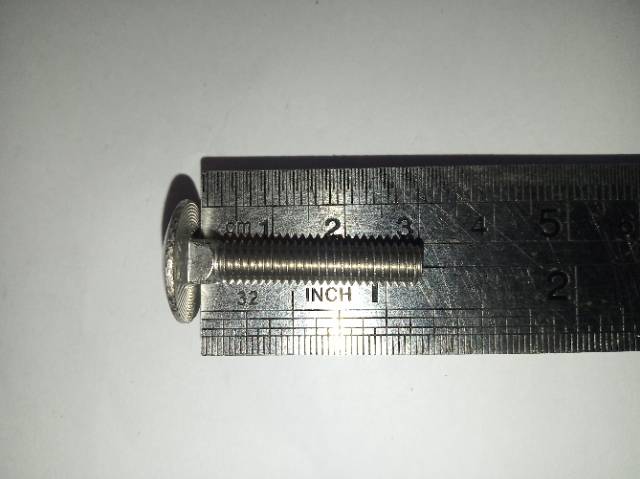 Baut bemper M6 X 30 (3cm) stainless 304, cariaghe bolt, baut cb