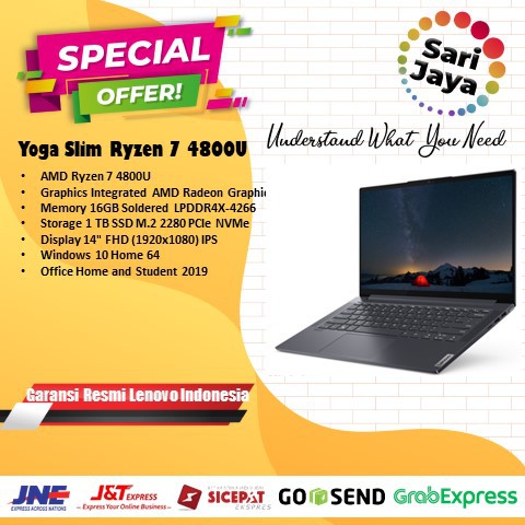 Lenovo Yoga C640 Ryzen 7 4800U/16GB/1TB/ WIN 10+OHS TS 12ID - Grey