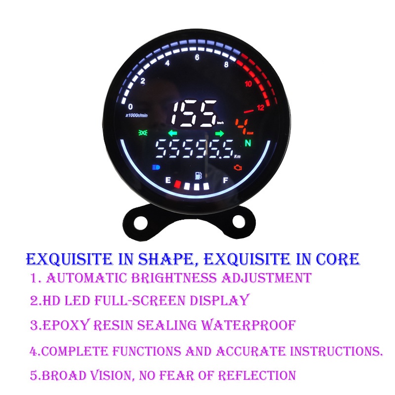 Jual Speedometer Spidometer Speedo meter Spido Meter Digital Bulat
