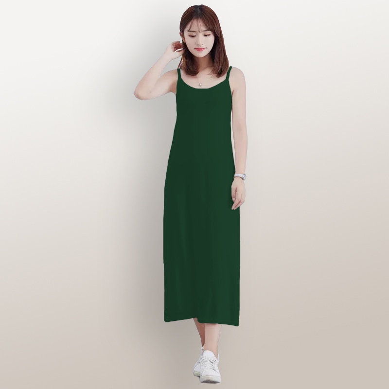 Long Dress sexy Camisoles Singlet Tali kecil Wanita Gaya Korea - XSHOP Mayleen