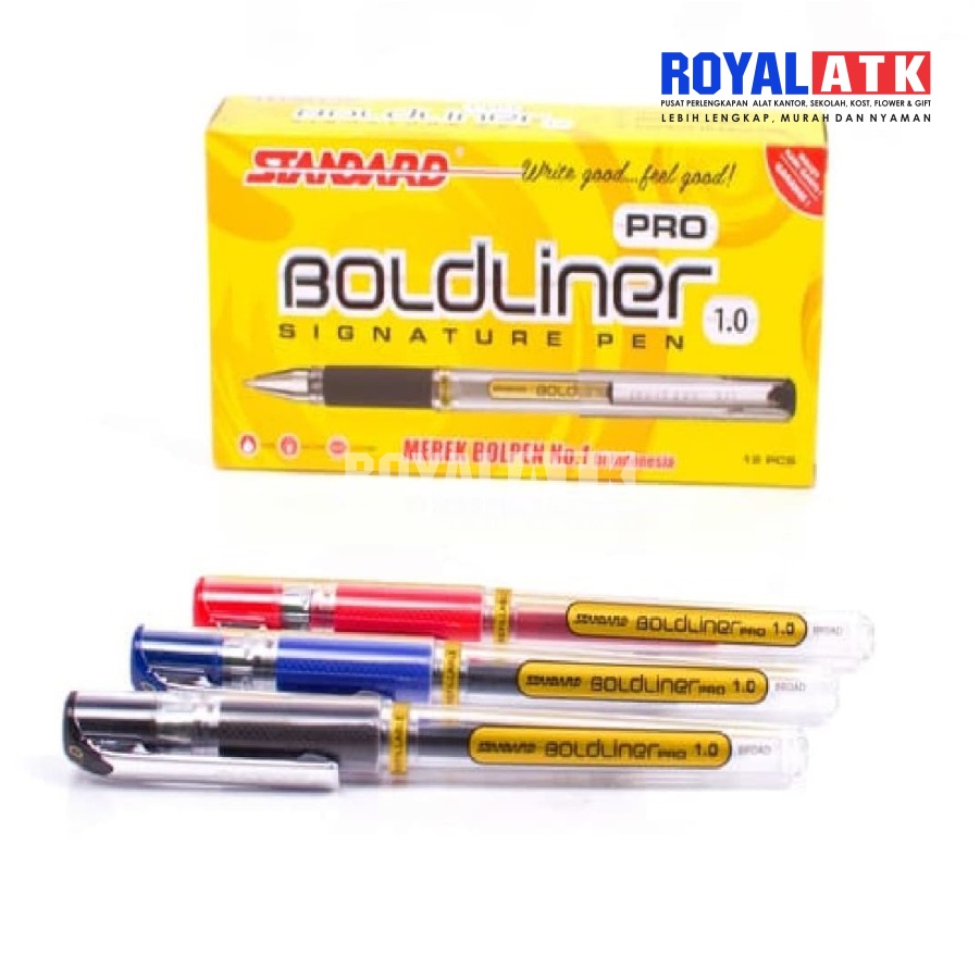 

Bolpen / Pena / Pulpen Boldliner PRO 1.0 Standard / Sign Pen Original - Hitam, Besar Ujung 1mm