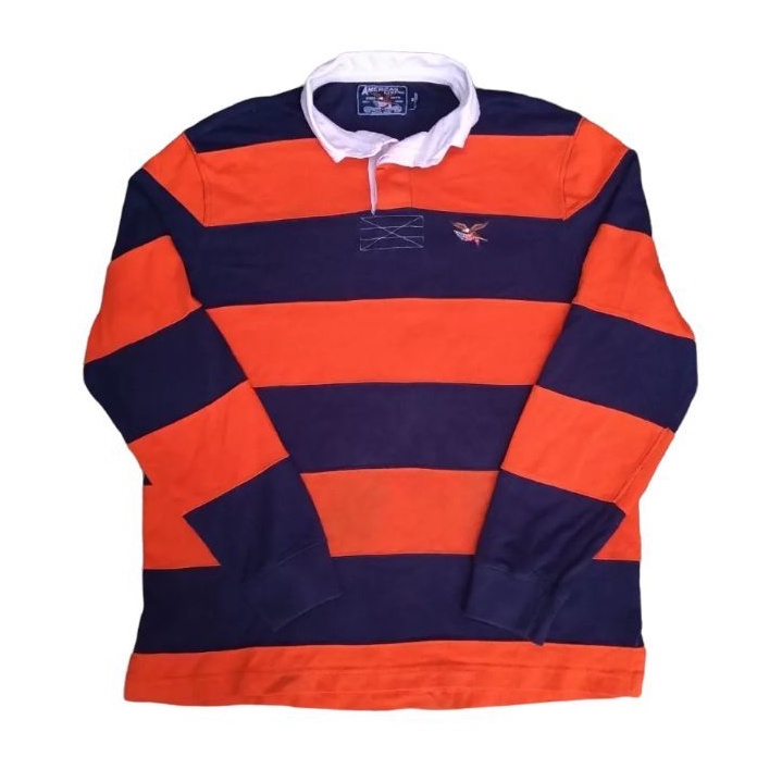 kaos polo rugby shirt American living bekas second branded preloved
