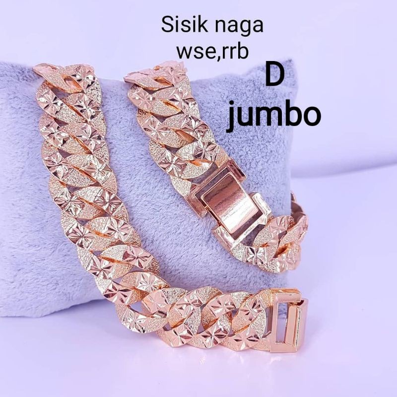 Gelang sisik naga titanium jumbo dan sedang, keterangan ada digambar,awet,