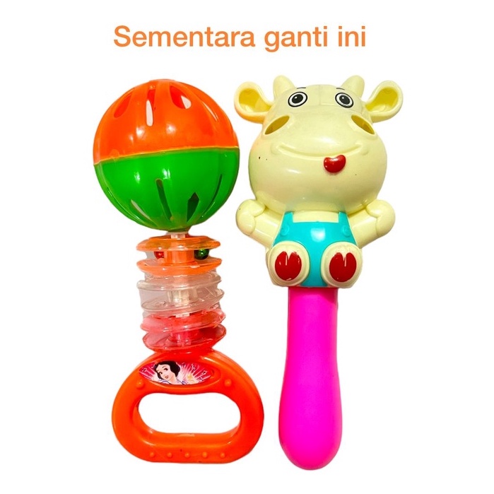 mainan kerincingan lolipop&amp;kupu2 2pcs