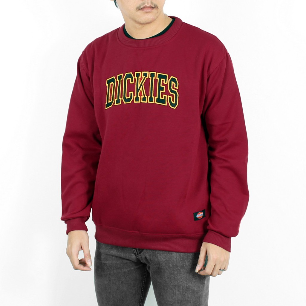 Dickies Sweater Crewneck Pria Full Label Hagtag Font Bordir Premium
