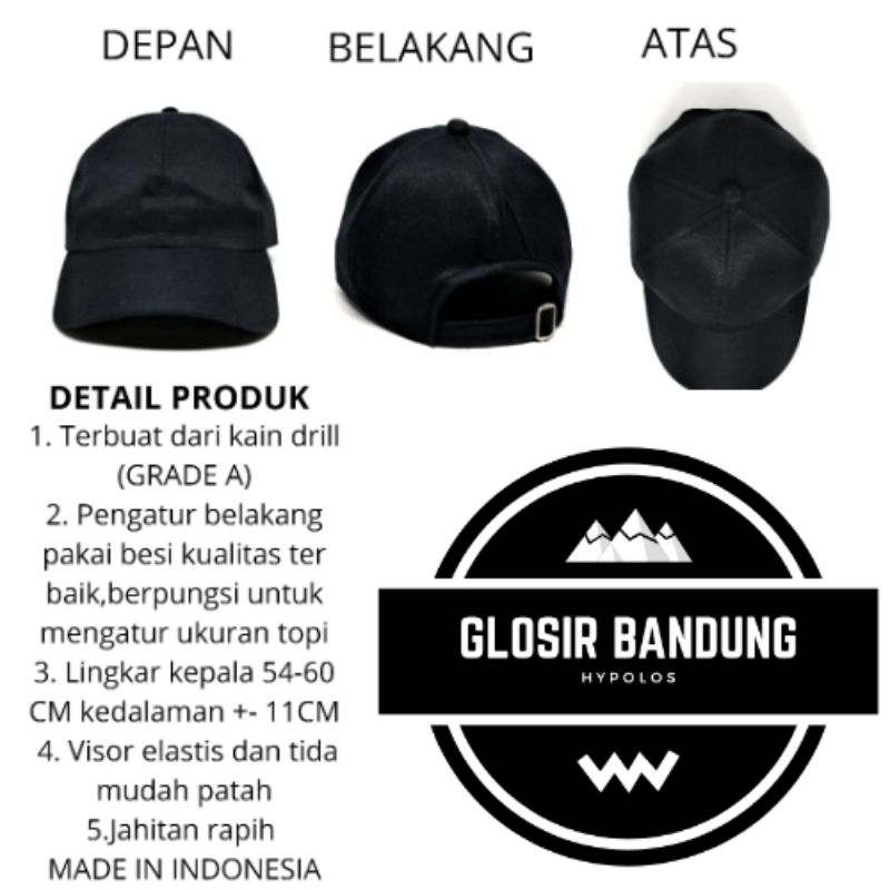 8.8 TERMURAH Topi Baseball Bordir  Hello / Pesawat Kertas / Dino Premium Tali Ring Besi Pria Wanita Dewasa COD
