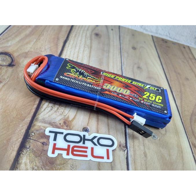 Dinogy 2S 3000mah 25C 7.4V Lipo Battery X9D+ Taranis Transmitter X9D