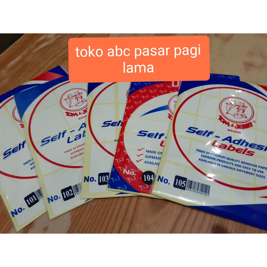 

Label stiker kertas tempel putih Tom & Jerry (varian tersedia)