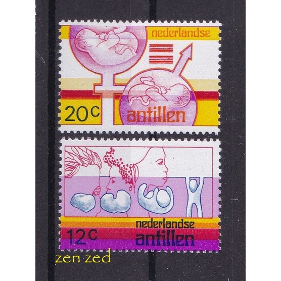 

0085 Perangko Antilen Belanda 1975 International Women's Year 2v Mnh