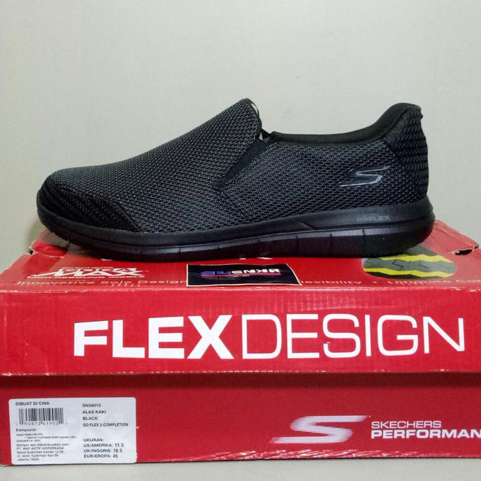 Supplier Slip On Pria>> Sepatu Skecher Men Go Flex 2 Completion 54015Bbk Diskon