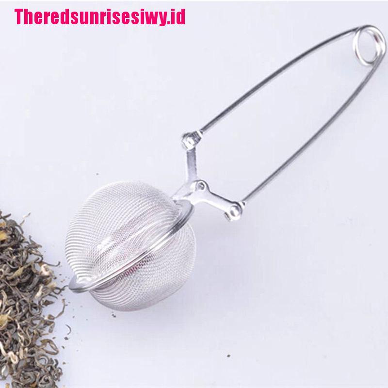 Sendok Bola Saringan Infuser Daun Teh Herbal Bahan Stainless Steel