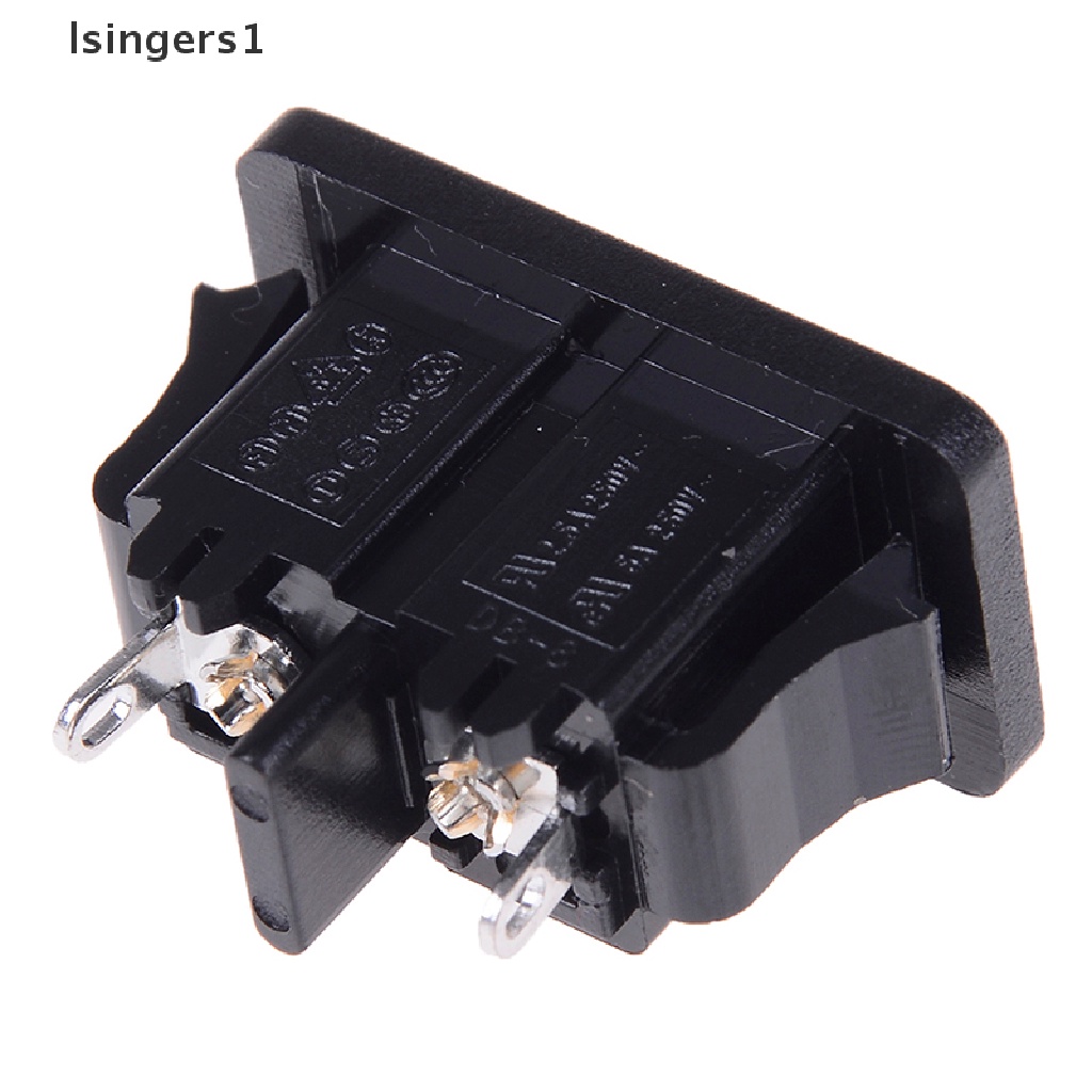 (lsingers1) 5pcs Konektor power inlet AC250v 2.5a iec320 c8 male 2 Pin