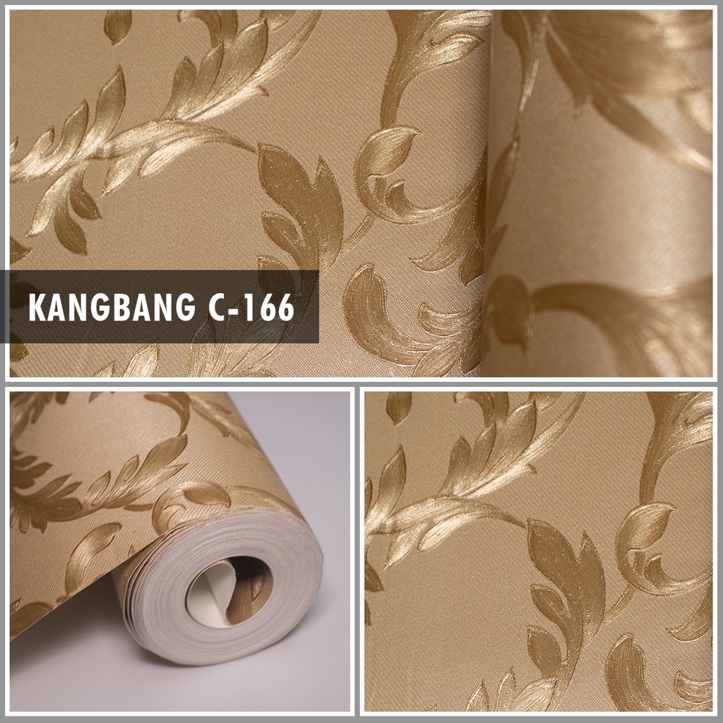 Wallpaper Dinding Daun  Vinyl Bertekstur Timbul  dan Tebal 