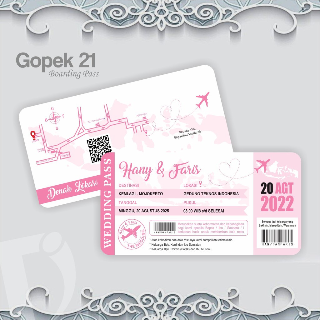 UNDANGAN NIKAH CUSTOM UNIK MURAH GOPEK SERI 3