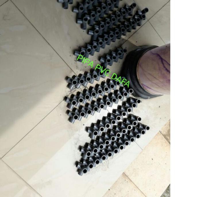 Discount Today Tee 3 way 1/2" dan 3/4" konektor pipa 3 arah sambungan pipa pvc fittting pvc elbow 3