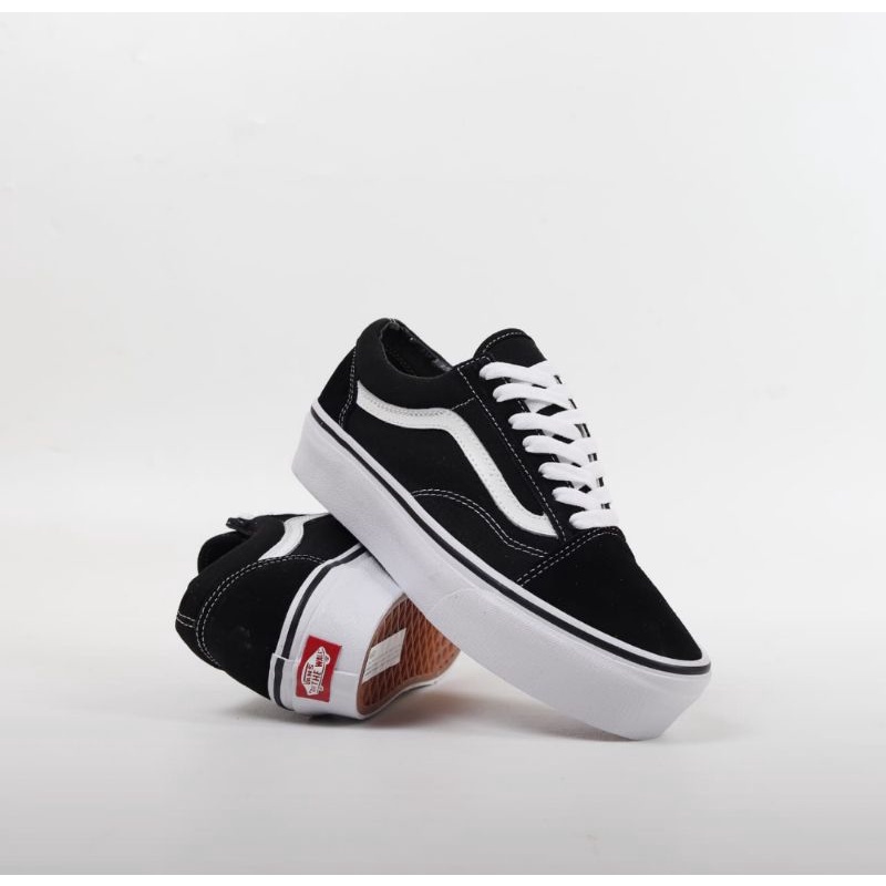 Vans Old Skool Platform Black White