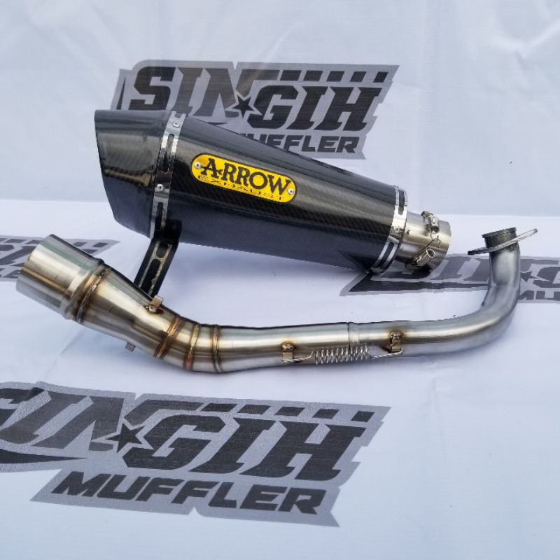 Knalpot Racing Arrow Carbon matic NMAX AEROX155 ADV150 PCX150 VARIO SCOOPY BEAT MIO GENIO LEXI125