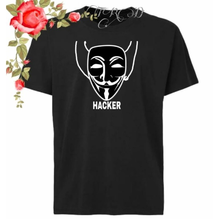 KAOS PRIA T-SHIRT HACKER DISTRO