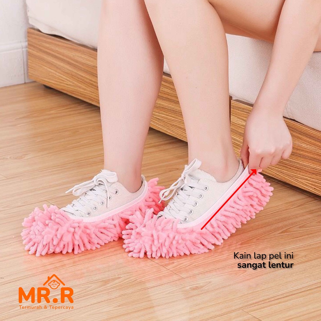 Kain Lap Pel Pembersih Lantai Kaki Sepatu Alat Pembersih Jendela Micro Fiber Cleaning Mop Shoes