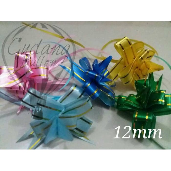 

Pita Tarik 12mm / Pita Serut / Pita Parcel / Pita Souvenir/ Pita Ultah