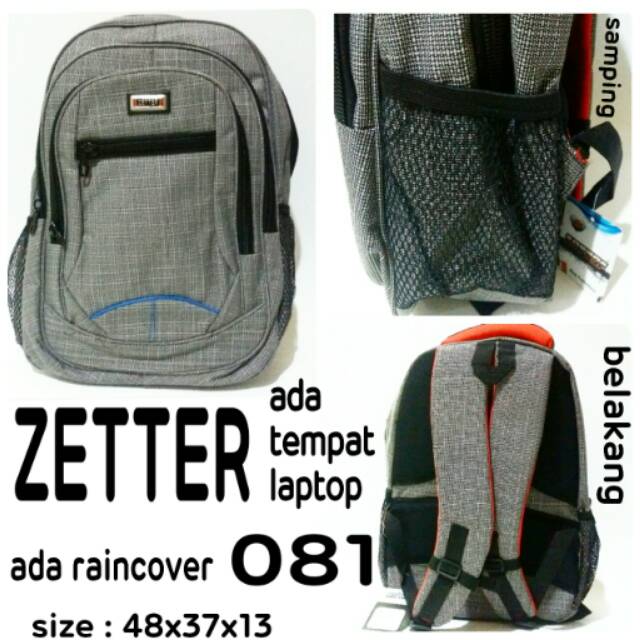 Tas ransel backpack Zetter 081 tas punggung keren terbaru dan termurah