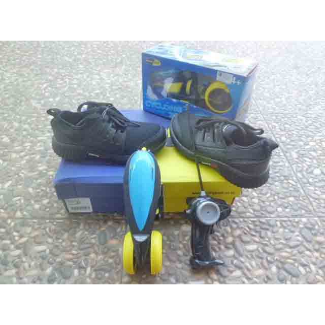Sepatu Sekolah Homyped Clement 02 (Blk/Blk) + Mainan Motor Cyclone 360