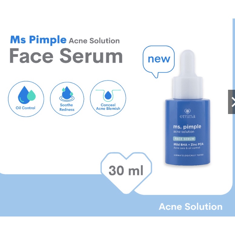 EMINA MS PIMPLE Acne Solution Face Serum 30 ml