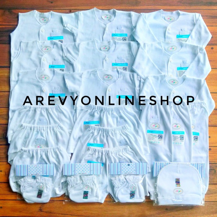 Paket Newborn Miyo Putih Newborn / Baju Bayi Miyo White Edition