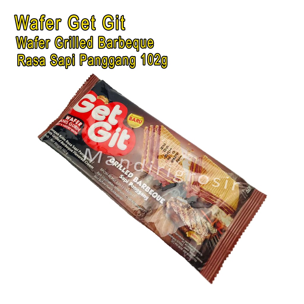 Wafer Grilled Barbeque *Wafer Get Git * Rasa Sapi Panggang * 102g