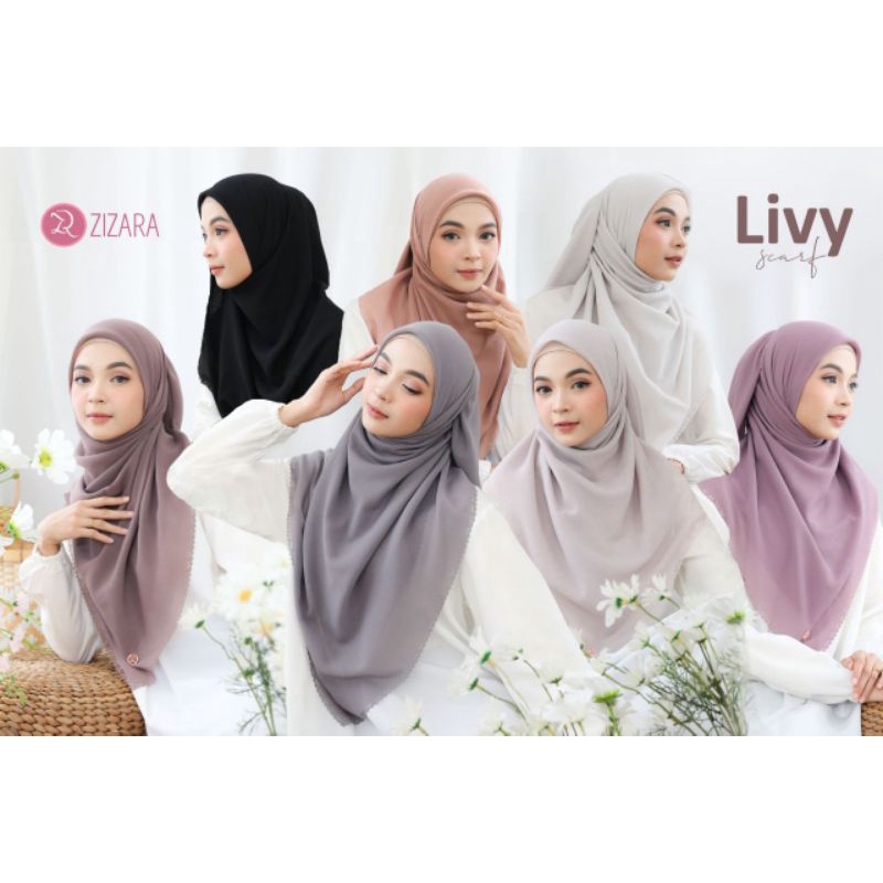 Zizara Livy Scraf/Jilbab Segitiga/Jilbab segitiga Jumbo