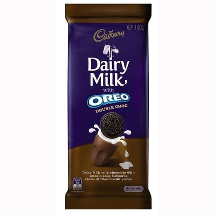 

#HANDCARRY Cadbury Dairy Milk Chocolate With Oreo Double Choc 180g - UFOHCR1594